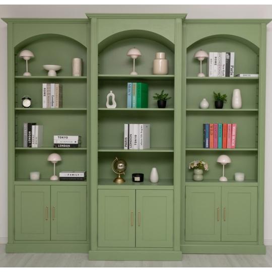 nagymeretu oliva zold vintage konyves szekreny  konyvszekreny polcos mediterran klasszikus nappali vintage provence olajzold.jpg